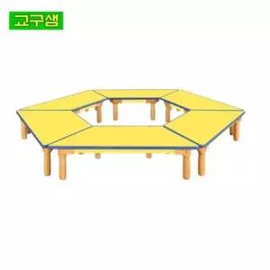 교구샘 어린이 안전 노랑열린 학습대 원목다리 H81-1