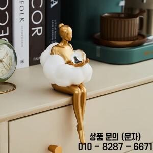 클라우드 걸 조각 추상 미술 피규어 현대 테이블 장식 홈 럭셔리 룸 디자인 공예