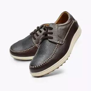 소가죽 스니커즈 골프화 남자 키높이 밴딩끈 쿠션인솔