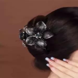 헤어클립 입체 플라워 집게핀 우아한 구리와이어 머리핀 뒤머리 장식 심쿵해외구매