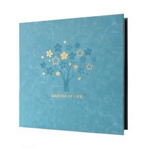 [미국배송] 120페이지 분량의 대형 스크랩북 앨범 가족 사진 여행 기념책 아내 여자친구 특별한 날 기념 DIY 앨범 (파란색 12.79 X 12.99 인치 120페이지)