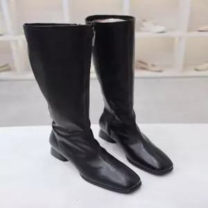 [코디엘루]소가죽 베이직 캐주얼 여성 롱부츠 4cm CDMD501059-1