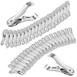 삼호포 40 PCS 정원 클립 스테인리스 스틸로 만든 온실 클램프 네팅용 후프의 그늘막이나 식물 덮개를 단단히 고정 있는 그립감이 뛰어납니다