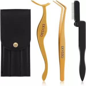 래시 어플리케이터 도구 3-in-1 클러스터 속눈썹 키트 및 스트립 정밀 핀셋 DIY 세트