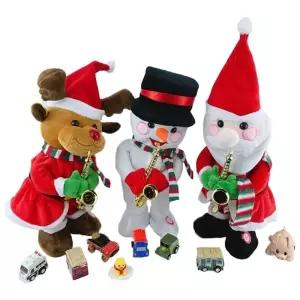 행사댄싱인형 완구 섹소폰부는인형 선물 산타할아버지토이 42cm