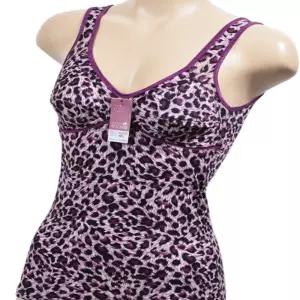 돈스텔 호피무늬 매쉬 폴리소재 여성브라런닝 메리야스 홈 여자속옷