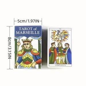 마르세유 타로 카드 - 운세 점술 및 체스 게임을 위한 미니 중세 스타일 데크 절묘한 킹