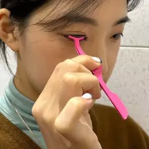 트위저 속눈썹 속눈썹 집게 집게 와이드형 핀셋 금속 족 쪽 와이드