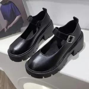 펌프스구두 통굽펌프스 학생 패션구두 키높이구두 교복 패션