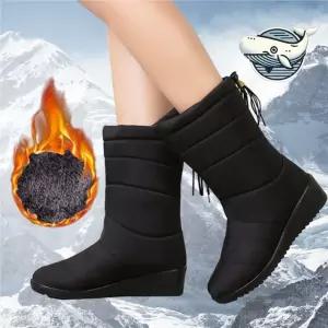 겨울 방한 부츠 따뜻한 리본 여성 신발