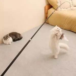 고양이롱낚시대 PET 고양이 낚시대 4단 롱낚시대 리필 교체 단품