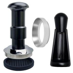 에스프레소 탬퍼 더블 스프링 51/53mm, WDT 툴 액세서리 키트, 스테인리스 골판지 베이스, 투약 깔때기, 매트(51mm) 포함