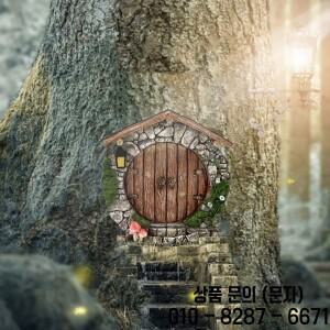 미니어처 요정 그놈 문짝 피규어 엘프 홈 마당 예술 나무 조각 동상 장식 야외 D V5C7