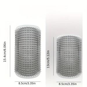마사지 빗 브러시가 포함된 고양이 셀프 그루머 - 새끼 강아지의 손질 및 휴식에 적합 벽걸이형