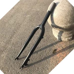 DONSP 1986 26인치 자전거 포크 1-1/8인치 나사 없는 단단한 MTB 로드 크루저 디스크 브레이크 블랙