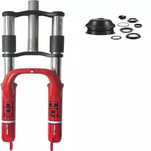 DONSP 1986 자전거 서스펜션 포크 26인치 및 1/8인치 헤드셋 콤보 디스크 브레이크 레드 1개