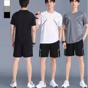 남성 스포츠 운동 헬스 트레이닝 반바지 반팔 세트