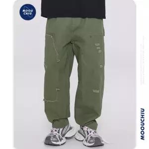 남성바지 패션 카고바지 빈티지 힙합 와이드 멋쟁이 디스트로이드 배기팬츠 심쿵희망