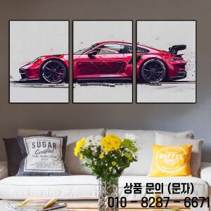 3피스 슈퍼카 포스터 스포츠카 프린트 유명 자동차 캔버스 그림 벽 예술 소년 방 집 꾸미기 생일 선물