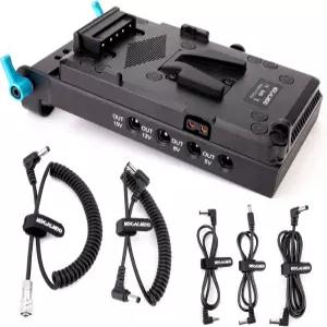 블랙매직 포켓 시네마 카메라 4K/6K를 위한 15mm 로드 클램프 + BMPCC 4K 및 6K 잠금 DC 케이블이 장착된