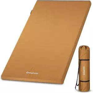 킹캠프 컴포트 XXL 와이드 천공 PU 폼 요람 매트리스 휴대용 롤업 캠핑 매트 패드 여행용 헬퍼가 있는 수면