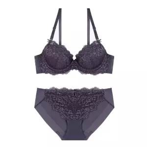 SEXY COOKIE 페미닌 컴포트 다크그레이 브라팬티 SET 2077637