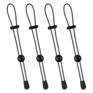 4 클라이밍 스틱 홀더 블랙 백팩 하이킹 폴 로프 조절 가능한 번지 버클 탄성 고정 야외 등산을 위한 스트랩