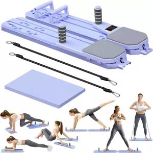 가정용 필라테스 리포머 보드 스키 시뮬레이터 및 디지털 타이머가 장착된 12-in-1 스플릿 휴대용 머신