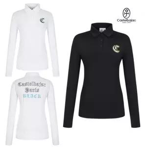 까스텔바작 골프 여성 여름 냉감 긴팔 레터링 카라 티셔츠 BG-EMTL802