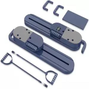 필라테스 보드 리포머 15-in-1 분할 및 접이식 디자인 디지털 디스플레이가 있는 휴대용 홈 짐 저항 밴드