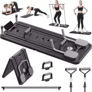 자누아 필라테스 보드 - 리포머 세트 다목적 접이식 가정용 5 in 1 슬라이딩