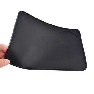 아코이틀 논슬립 실리콘 에스프레소 커피 탬퍼 매트 5.9x7.87인치 파우더 패드 프레스 카운터 머신 탬핑 바리스타 도구 및 액세서리(블랙