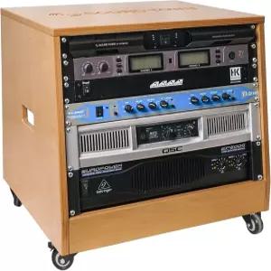 사운드 타운 DIY 솔리드 발틱 자작나무 합판 8U 스튜디오 랙 골든 오크 (SDRK-8T)