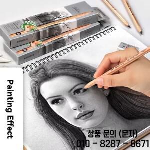12개입 전문가용 2H 디테일 스케치 연필 페인트 문구 학교 용품 미술용 목탄