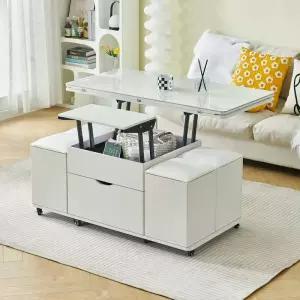 리프트업 테이블 식탁 탁자 커피 조절 수납 접이식 거실