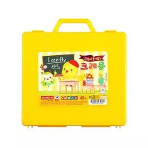 동아 노랑병아리 손에묻지않는크레용 크레파스 48색