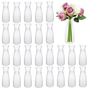 [미국배송] 24팩 플라스틱 꽃병 6.7인치 소형 꽃병 벌크 투명 아크릴 센터피스 홈 웨딩 파티 장식용