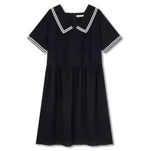 [롯데백화점]톰보이 와이드 카라 배색 원피스 9176241985_isa