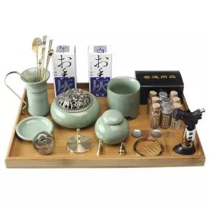 향로 세트 향도 가루향 제사 힐링 침향 향대 동향로