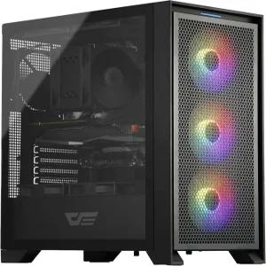 다크플래시 ATX 미드 타워 게이밍 PC 케이스 3x120mm 고정 RGB 팬 탈착식 대형 메시 전면 패널 USB3.0 준비