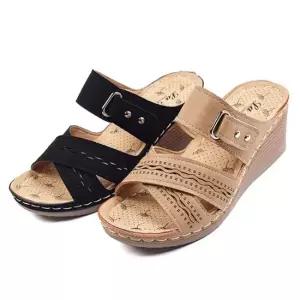 인기상품 여자 데일리 여름 웨지 슬리퍼 슈즈 키높이 실내화 [W68A26D_260331]