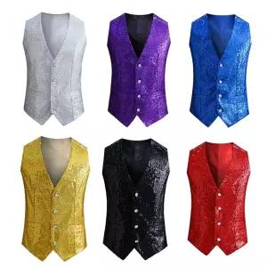 무대 공연 조끼 행사 댄스복 화려한 트로트 공연복 단체