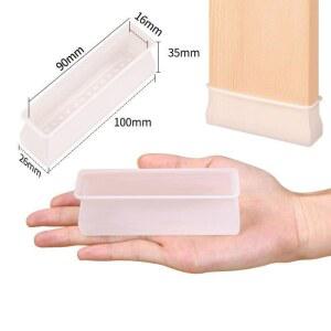 실리콘 의자 다리 캡 양말 직사각형 소파 테이블 침대 발 커버 미끄럼 방지 가구 바닥 보호대 패드 홈 장식