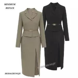 [미니멈]MD 플리츠 슬릿 투피스형 카라 원피스 MD MZAAWO2310_CJ