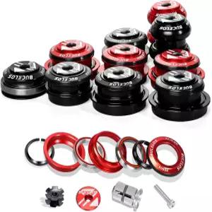 버클로스 1-1/8 자전거 헤드셋 MTB 스레드리스 34 44-50.6 44-55 44-56 41.8-52mm 스트레이트 테이퍼 튜브