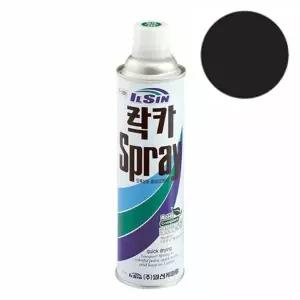 [에이치플러스몰]일신 락카 스프레이 무광흑색 420ml