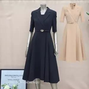 [미니멈]MD 카라 5부 플레어 원피스 MD MYBAWO4330 Z_CJ