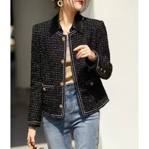 포뇨 니트 여사친 트위드 코트 스트랩 체인 OPH1