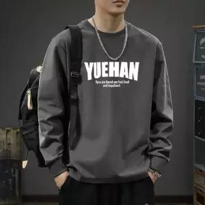 호크아이 남성용 빅사이즈 순면 셔츠 데일리룩 라운드넥 풀오버 티 표 긴팔티 KUK1