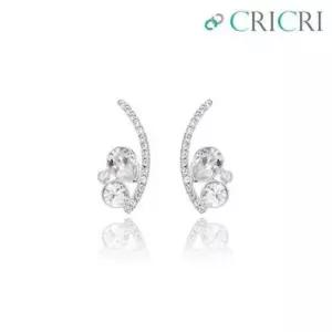 연인선물 CRICRI 스와로브스키 크리스탈 제작 화이트 귀걸이
